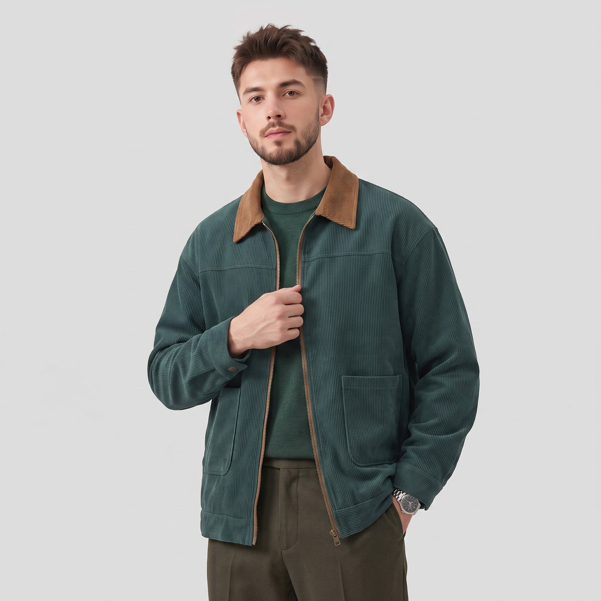 Chamarra Bomber Hudson | Estética Vintage C20